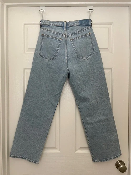 Abercrombie & Fitch High-Rise Light Blue Straight Leg Jeans - NWT - Picture 2 of 4